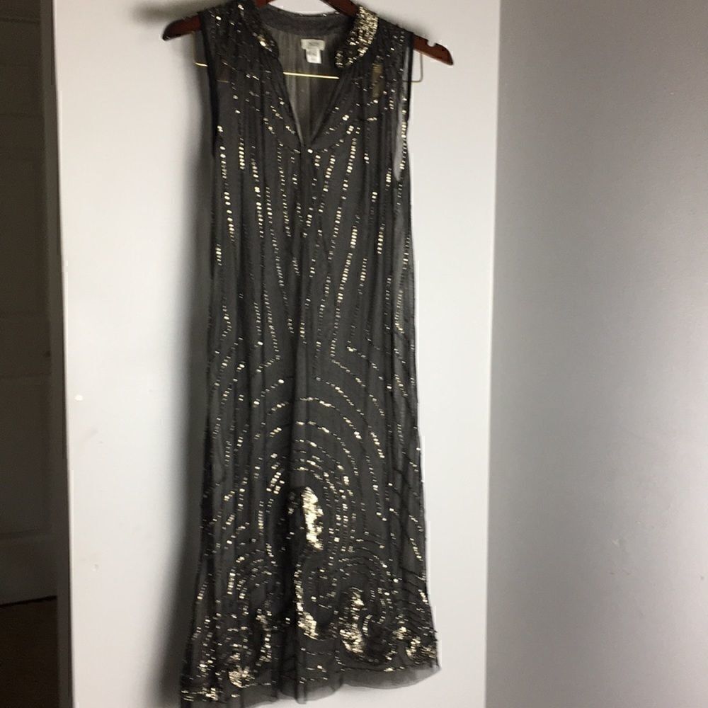 Hoss Intropia | Sheer Sequin Dress Cover Up | 38/M
